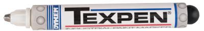 TEXPEN Industrial Steel Ball Tip Paint Marker, White, 3/32 in, Medium