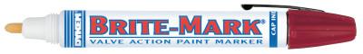 BRITE-MARK 40 Threaded Cap/Barrel Permanent Paint Marker, Valve Action, Red, Medium