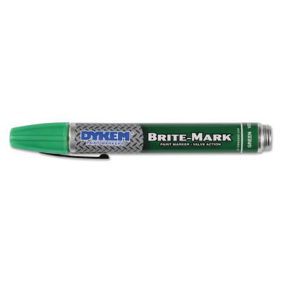 BRITE-MARK 40 Threaded Cap/Barrel Permanent Paint Marker, Valve Action, Green, Medium