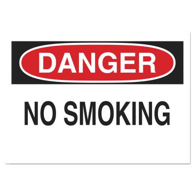 Health & Safety Signs, Danger - No Smoking, 10X14 Fiberglass