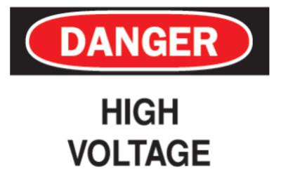 Health & Safety Signs, Danger - High Voltage, 7X10 Fiberglass
