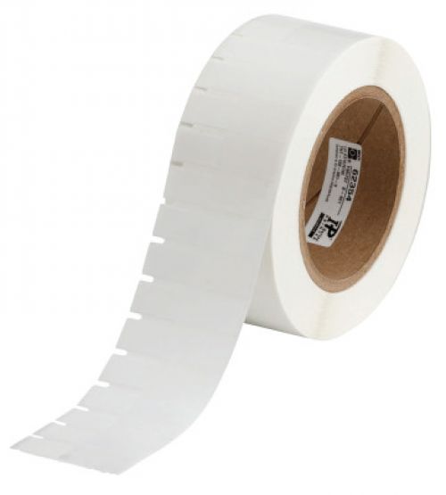 Thermal Transfer Printable Labels, 0.920 in x 1.8 in, White/Translucent