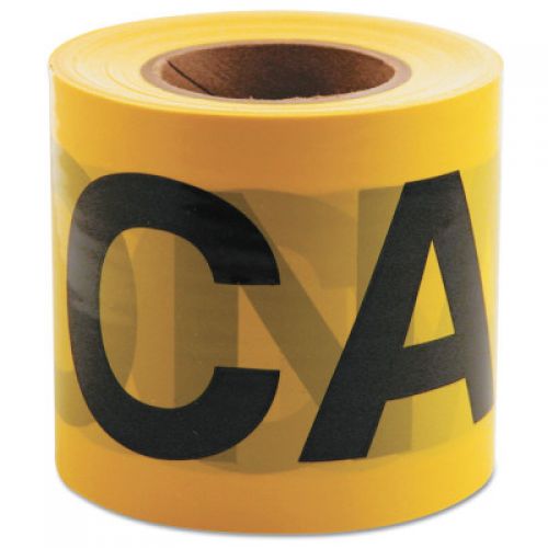 EMPIRE LEVEL Safety Barricade Tape, 3 in x 300 ft, Yellow, CAUTION/CUIDADO