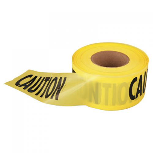 EMPIRE LEVEL Safety Barricade Tape, 3 in x 1,000 ft, Yellow, Caution