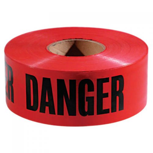 EMPIRE LEVEL Safety Barricade Tape, 3 in x 1,000 ft, Red, Danger