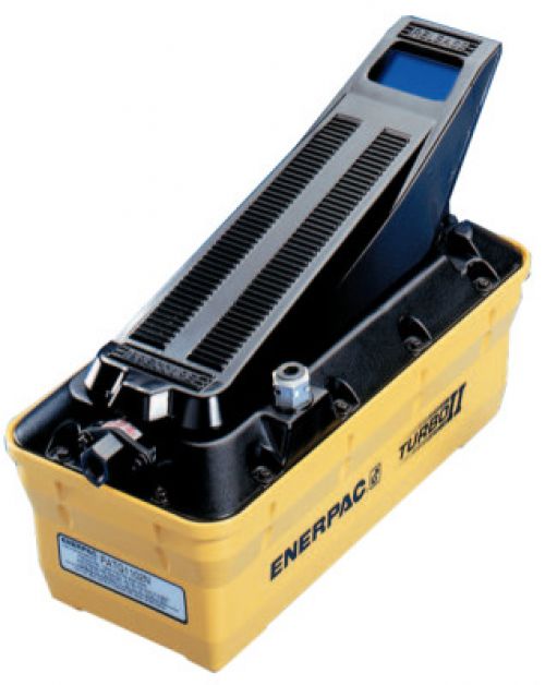 ENERPAC Turbo II Air/Hydraulic Pump, Single-Acting Cylinder,127cu in Useable Oil Cap Max