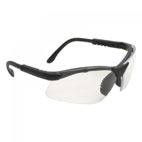 Safety Eyewear, Clear Lens, Polycarbonate, Polarized, Black Frame