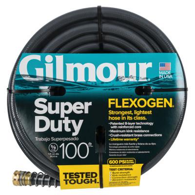 GILMOUR Flexogen Super Duty Hoses, 5/8 in x 100 ft, Black