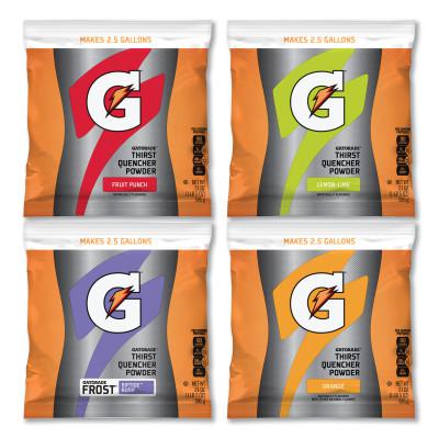 G Series 02 Perform Thirst Quencher Instant Powder, 21 oz, Pouch, 2.5 gal Yield, Assorted Flavors