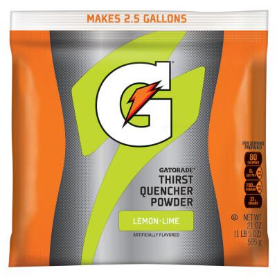 G Series 02 Perform Thirst Quencher Instant Powder, 21 oz, Pouch, 2.5 gal Yield, Lemon-Lime