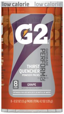 GATORADE G2 Powder Packets, Grape, 0.52 oz, Packet