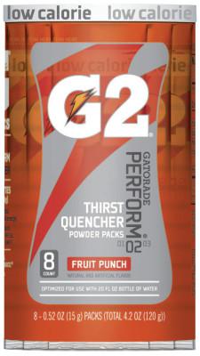 GATORADE G2 Powder Packets, Fruit Punch, 0.52 oz, Packet