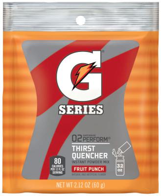 G Series 02 Perform Thirst Quencher Instant Powder, 2.12 oz, Pouch, 32 oz Yield, Fruit Punch