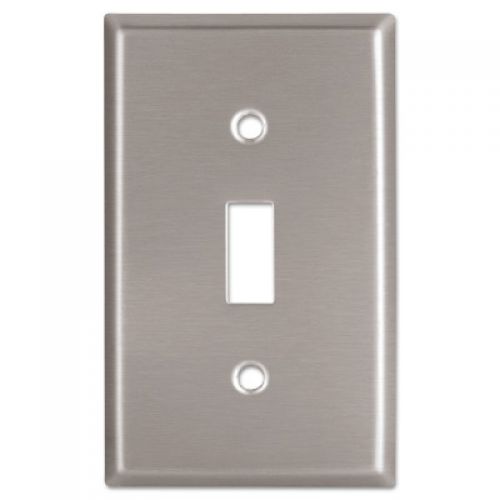 WALLPLATE 1G TOGGLE RECEPTACLE MID SS