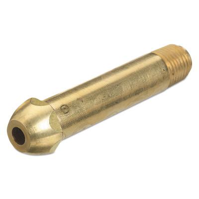Regulator Inlet Nipple, 3,000 psi, Brass, 1/4 in (NPT), Male, 3 in L, CGA-500, 510, 540, 580