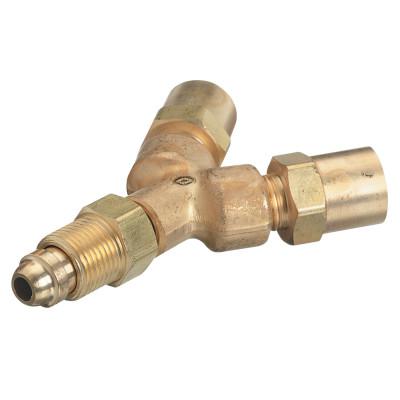 Y Connections, 3,000 PSIG, Brass, Fuel Gas, 1/4 in NPT(M)