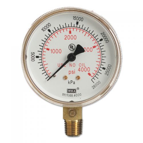 2 in Regulator Gauge, G-2-400W, 400 PSIG, 1/4 in (NPT) | Clark-McKibben ...