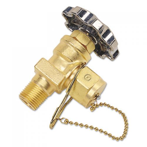 Valves, Shut-Off Valve, 200 psi, Brass, Gas Tight Plug/Chain, Oxygen