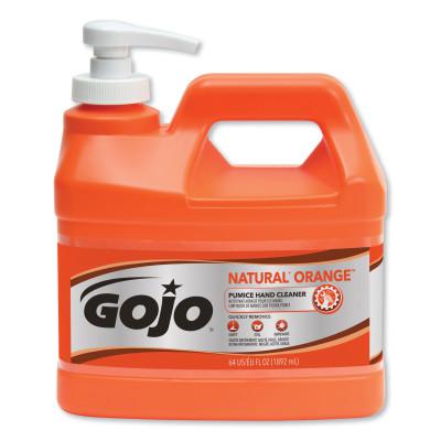 Natural Orange Pumice Hand Cleaner, Pump Bottle, 1/2 Gallon