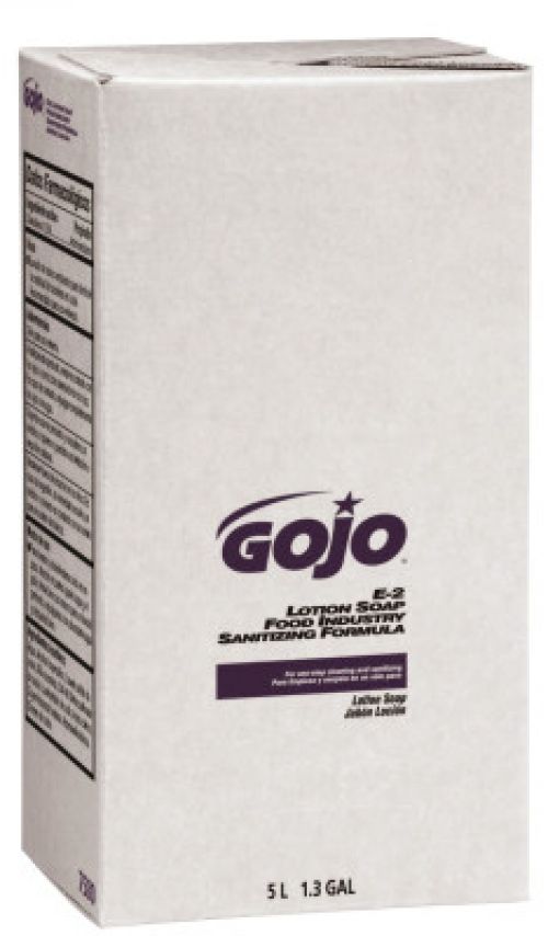 GOJO E-2 Sanitizing Lotion Soaps, Bag-in-Box, 5,000 mL