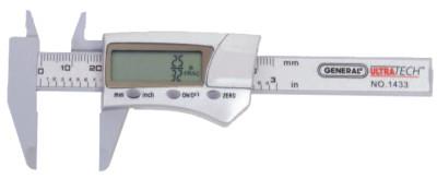 Digital/Fraction Electronic Calipers, 1 in-3 in/150 mm