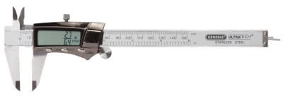 Digital/Fraction Electronic Calipers,0- 6 in/150 mm, Stainless Steel
