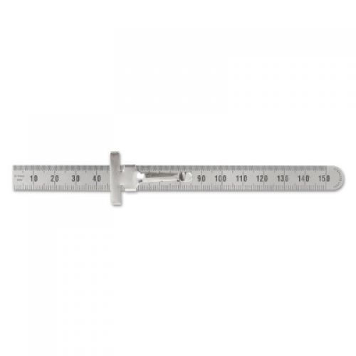 Economy Precision Stainless Steel Rules, 150mm X 15/32", Stainless Steel, Metric