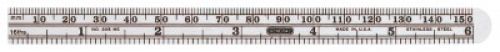 Economy Precision Stainless Steel Rules, 6"X15/32", Stainless Steel, Inch/Metric