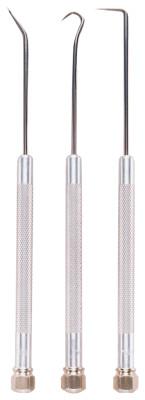 3-Piece Probe Sets, Knurled Handle, Heat-Treated High-Carbon Steel Tip