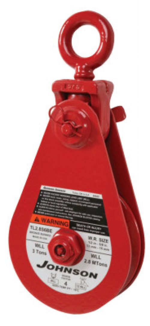 GUNNEBO JOHNSON Tong Line Blocks, 3 tons, 12 in Wheel, Bronze Bushing
