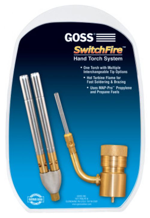 SwitchFire Hand Torch Kit, Braze/Solder, Regulator, Sml Detail, Std Single Tip