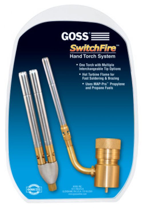 SwitchFire Hand Torch Kit, Braze/Solder, Regulator, Single Tip, Twin Tip