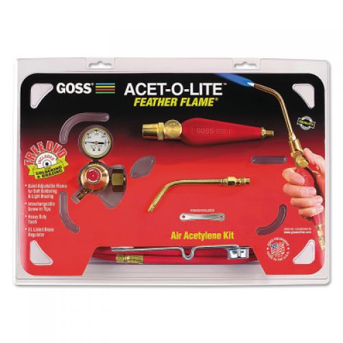 Feather Flame Air-Acetylene Torch Outfits, 3/16", Acetylene, Soldering; Brazing