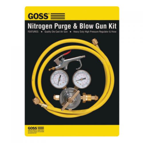 Nitrogen Purge & Blow Gun Kits, High Pressure Regulator, 6 ft Hose, Blow Gun