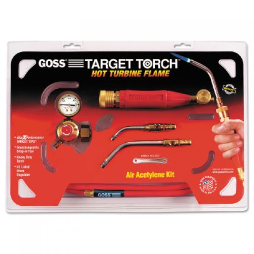 Target Torch Air-Acetylene Outfit, 3/8 in, 1/2 in, B Cyl Reg Fitting