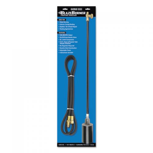 GOSS BlazeBurner Propane Torch, 500,000 Btu Output, 20 psi, 32 in Handle