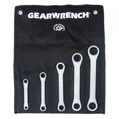 5 Pc. 12 Point SAE Laminated Ratcheting Box Wrench Sets, SAE