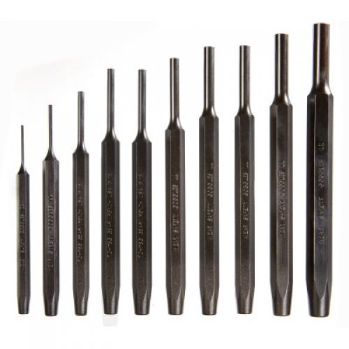 Drift Punch Sets, Inch, 10 Pc. Punch, Steel