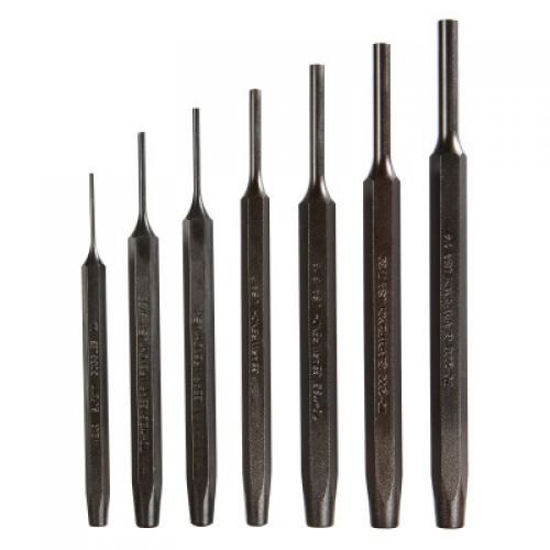 Drift Punch Sets, Inch, 7 Pc. Punch, Steel