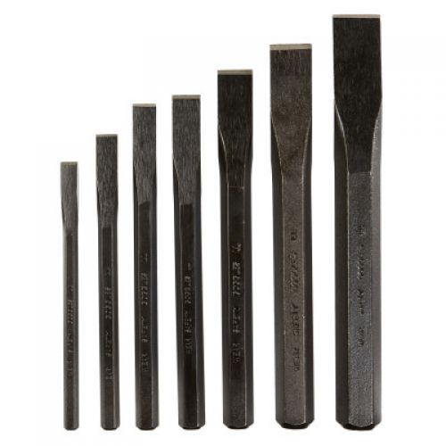 Drift Punch Sets, Inch, 7 Pc. Chisel, Alloy Steel
