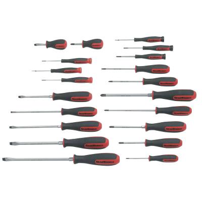 GEARWRENCH 20 Piece Master Dual Material Screwdriver Sets, Black/Red