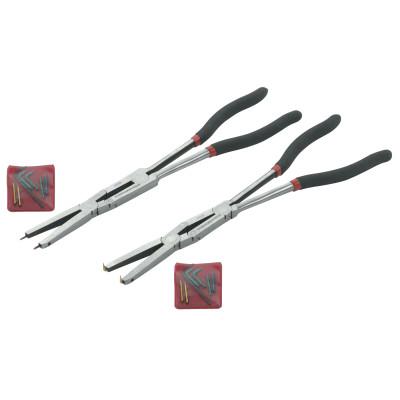 2 Piece Double-X Snap Ring Pliers Set, 90°; Straight Tip