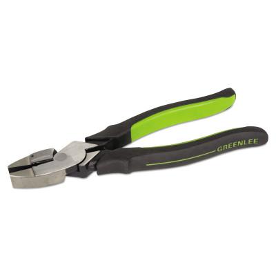 GREENLEE High-Leverage Side Cutting Pliers, 9 in Length, Molded Grips Handle