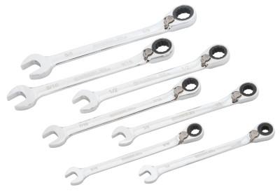 7 Pc. Combination Ratcheting Wrench Sets, Inch
