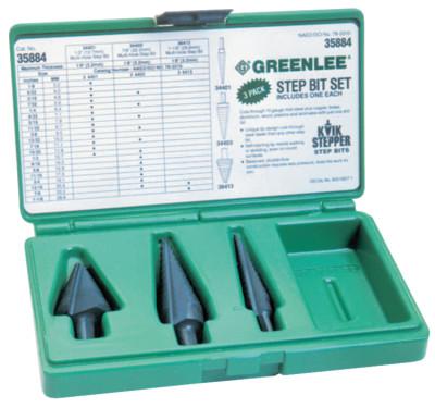 GREENLEE STEP BIT KIT 1-3-13