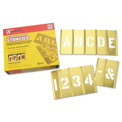 Brass Stencil Letter & Number Sets, Brass, 2 in