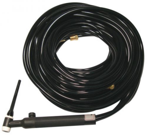 WP-18V Water Cooled Tig Torch Kit, Angled Head, 1 3/8 in, 25 ft One-Piece Cable
