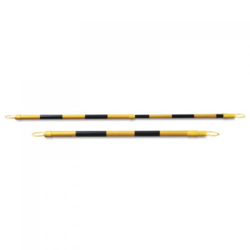 Cone Bars, Retractable, 4.0'-6.5', HDPE, Yellow/Black Reflective