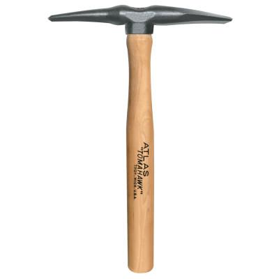 ATLAS WELDING ACCESSORIES Long-Nek Tomahawks, 12 in, Curved Cone and Cross Chisel Head, Hickory Handle