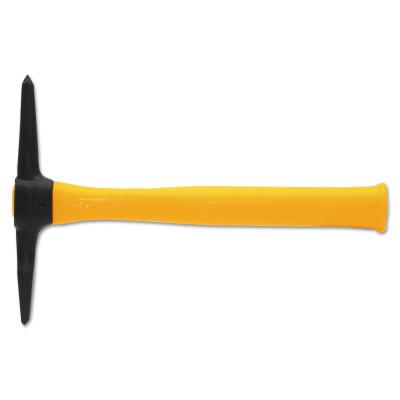 Chipping Hammer, 12 in, 16 oz Head, Cross Chisel and Pick, Plastic Handle